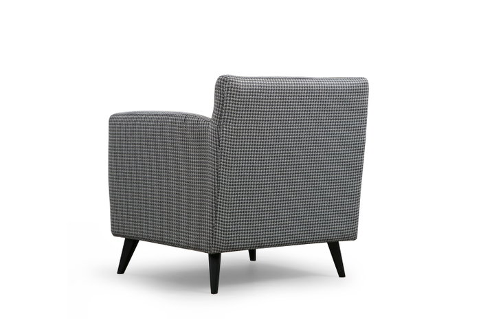 Atelier Del Sofa Nordic Armchair Patterned Blanco y Negro